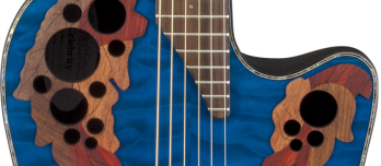 Celebrity Elite+ Mid Depth Acoustic/Electric - Trans Blue Quilted Maple